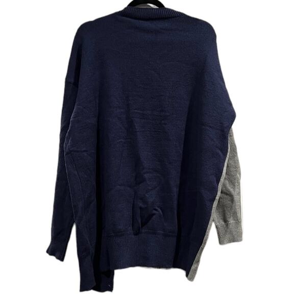 Simple Suzanne Betro Sweater Women 1X / 2X Blue Grey Fall Winter Cozy Comfort - Picture 2 of 4